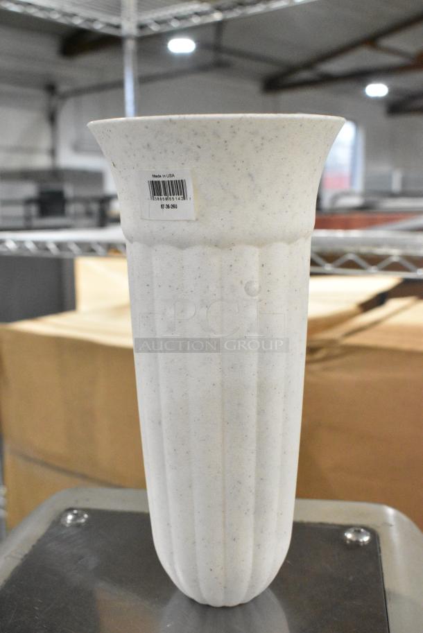 BRAND NEW IN BOX! 87-36-26U White Poly Vase - Image 1 of 4