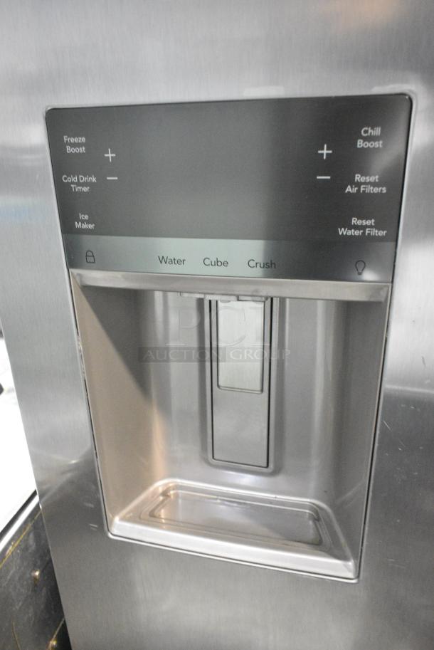 BRAND NEW SCRATCH AND DENT! Frigidaire Gallery Stainless Steel Cooler w/ Freezer and Water/Ice Dispenser. Tested and Powers On But Does Not Get Cold - Image 4 of 9