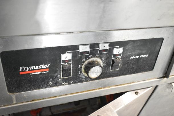 Frymaster FH217SE Stainless Steel Commercial Electric Powered 2 Bay Deep Fat Fryer w/ 2 Dumping Stations on Commercial Casters. 480 Volts, 3 Phase. - Image 6 of 17