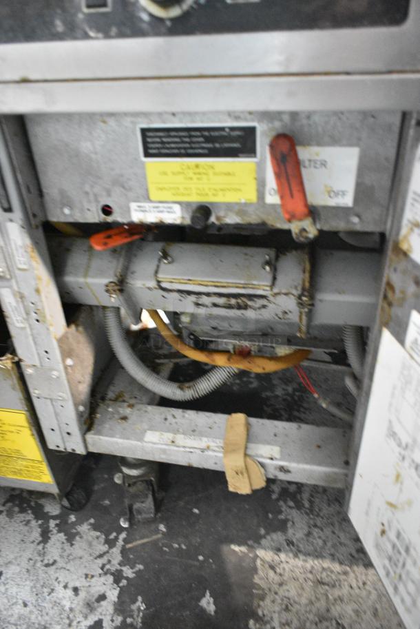 Frymaster FH217SE Stainless Steel Commercial Electric Powered 2 Bay Deep Fat Fryer w/ 2 Dumping Stations on Commercial Casters. 480 Volts, 3 Phase. - Image 12 of 17