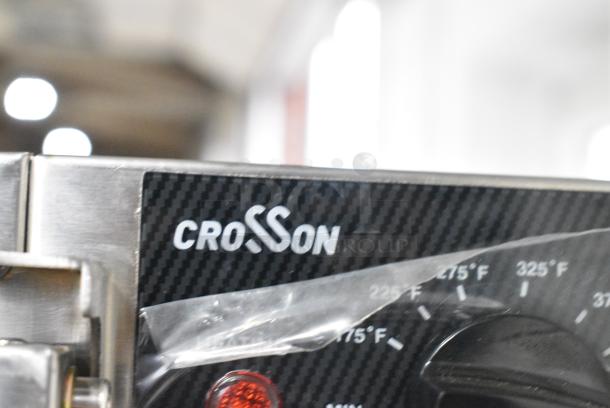 BRAND NEW SCRATCH AND DENT! 2023 Crosson CPO-160 Stainless Steel Countertop Electric Powered Pizza Oven w/ Cooking Stone. 120 Volts, 1 Phase. Tested and Working! - Image 2 of 5