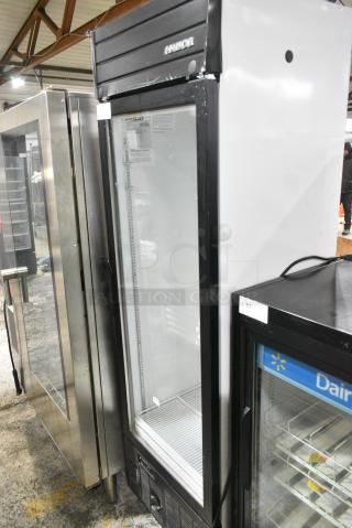 2019 Habco SE18 Metal Commercial Single Door Reach In Cooler Merchandiser w/ Poly Coated Racks. 115 Volts, 1 Phase. Tested and Powers On But Does Not Get Cold