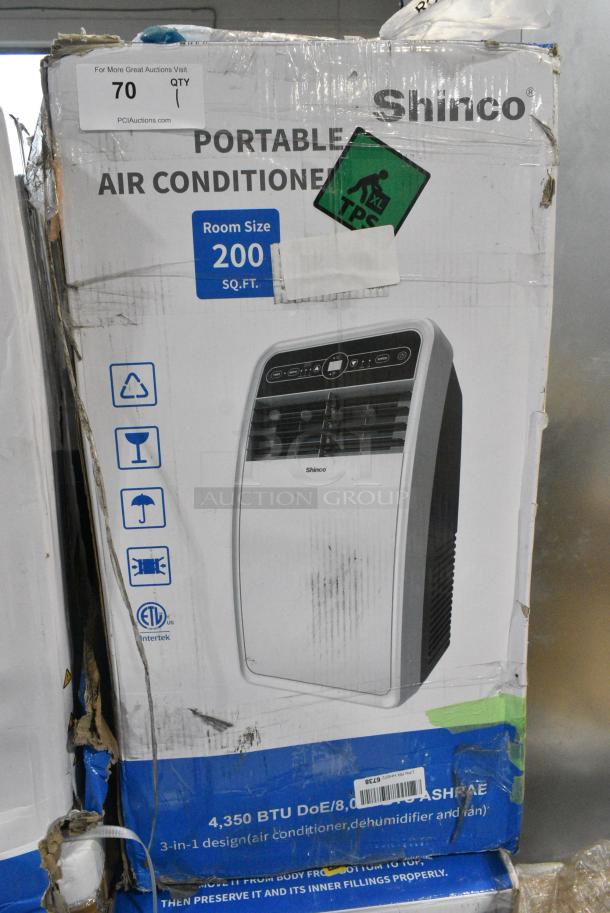 BRAND NEW SCRATCH AND DENT! Shinco SPF1-08C 4,350 BTU Portable Air Conditioner. - Image 1 of 2
