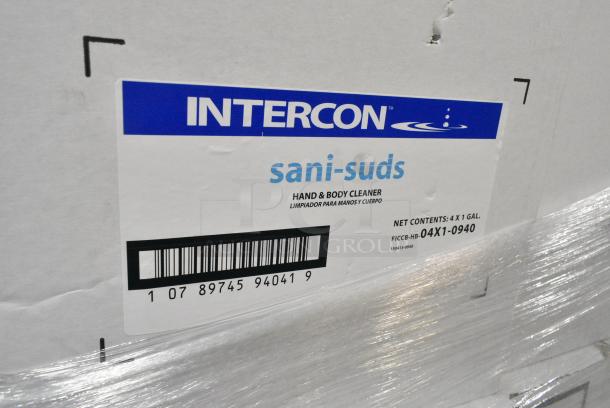 33 BRAND NEW Boxes of 4 Intercon Sani-suds Hand & Body Cleaner Gallons. 33 Times Your Bid! - Image 2 of 2