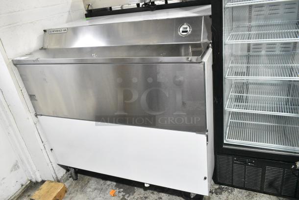 BRAND NEW SCRATCH AND DENT! Beverage Air SMF49HC-1-W Metal Commercial Milk Cooler on Commercial Casters. 115 Volts, 1 Phase. Tested and Working! - Image 1 of 8