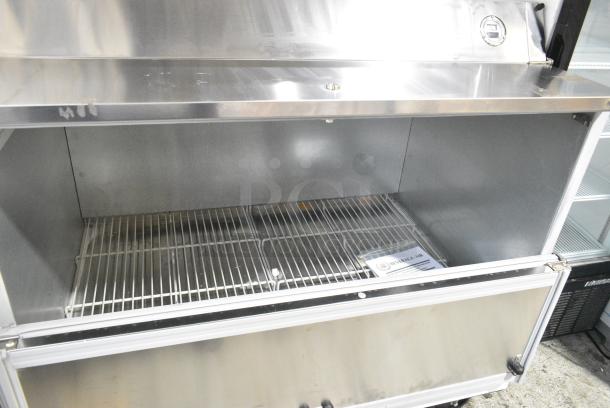 BRAND NEW SCRATCH AND DENT! Beverage Air SMF49HC-1-W Metal Commercial Milk Cooler on Commercial Casters. 115 Volts, 1 Phase. Tested and Working! - Image 7 of 8