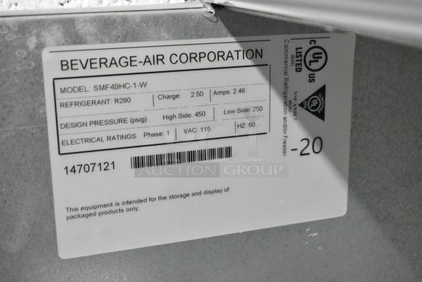 BRAND NEW SCRATCH AND DENT! Beverage Air SMF49HC-1-W Metal Commercial Milk Cooler on Commercial Casters. 115 Volts, 1 Phase. Tested and Working! - Image 8 of 8