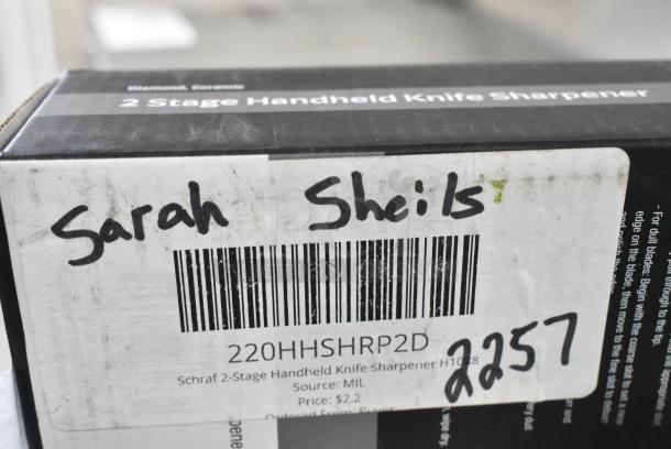 BRAND NEW IN BOX! Schraf 2 Stage Handheld Knife Sharpener - Image 3 of 3