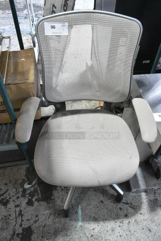 Gray Office Chair on Casters.