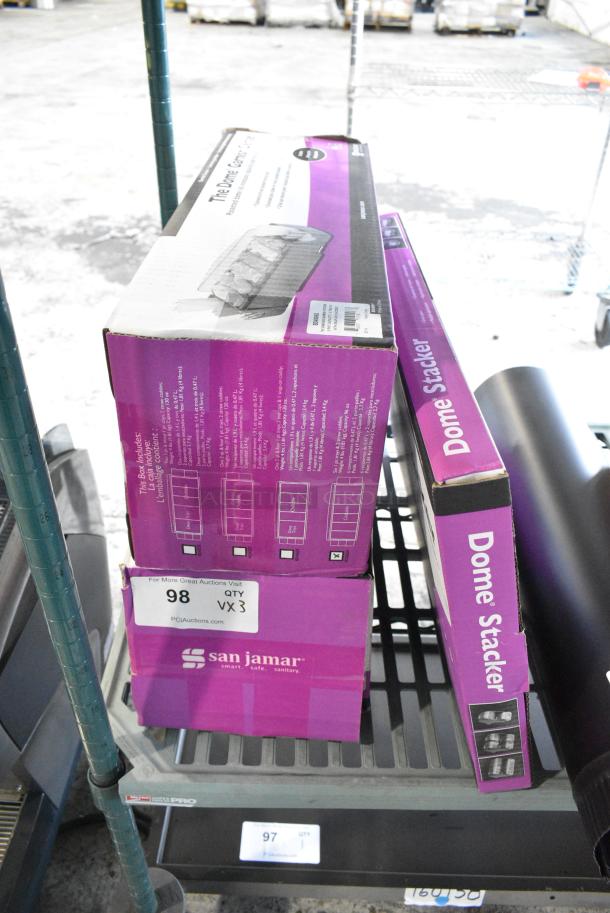 3 Various Items Including San Jamar BDSX100 Dome Stacker and San Jamar BD4006S Dome Garnish Center. 3 Times Your Bid! - Image 1 of 9