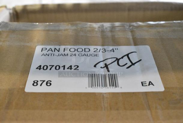 BRAND NEW! Box of 7 Choice 2/3 Size Stainless Steel Drop In Bins. 2/3x4. - Image 6 of 6