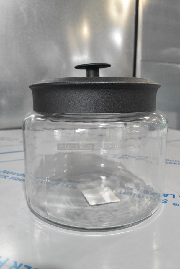 BRAND NEW SCRATCH AND DENT!  Box of 2 55096711AHG Anchor Hocking 96711AHG17 Montana 64 oz. Mini Jar with Black Metal Lid - - Image 3 of 6