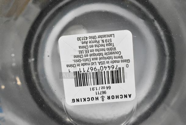 BRAND NEW SCRATCH AND DENT!  Box of 2 55096711AHG Anchor Hocking 96711AHG17 Montana 64 oz. Mini Jar with Black Metal Lid - - Image 5 of 6