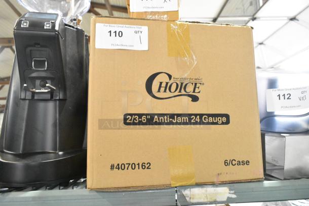 BRAND NEW SCRATCH AND DENT! Box of 6 Choice 4070162 2/3 Size 6" Deep Anti-Jam Stainless Steel Steam Table / Hotel Pan - 24 Gauge - Image 2 of 3