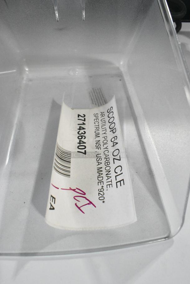 3 BRAND NEW SCRATCH AND DENT! Items Including Scotsman KHOLDER Stainless Steel Scoop Holder, 271436407 Carlisle 436407 Spectrum 64 oz. Clear Polycarbonate Utility Scoop, San Jamar Poly Wall Mount Toilet Paper Dispenser. 3 Times Your Bid! - Image 6 of 8