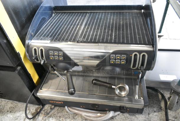 Faema Giugiaro Design Stainless Steel Commercial Countertop 2 Group Espresso Machine w/ Portafilter and 2 Steam Wands. 208 Volts, 1 Phase. - Image 1 of 12