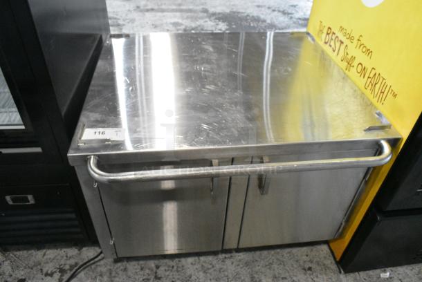 Stainless Steel Commercial 2 Door Equipment Stand Pan Rack on Commercial Casters. - Image 1 of 8