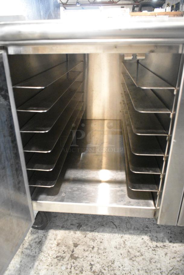 Stainless Steel Commercial 2 Door Equipment Stand Pan Rack on Commercial Casters. - Image 3 of 8