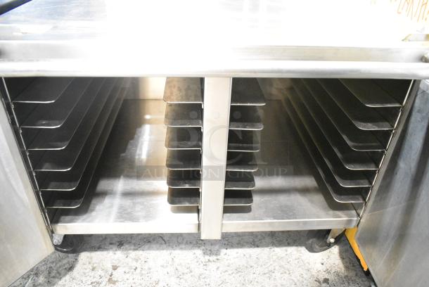 Stainless Steel Commercial 2 Door Equipment Stand Pan Rack on Commercial Casters. - Image 5 of 8