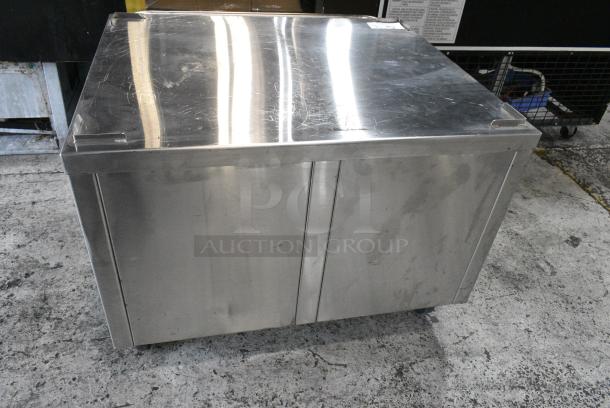 Stainless Steel Commercial 2 Door Equipment Stand Pan Rack on Commercial Casters. - Image 6 of 8