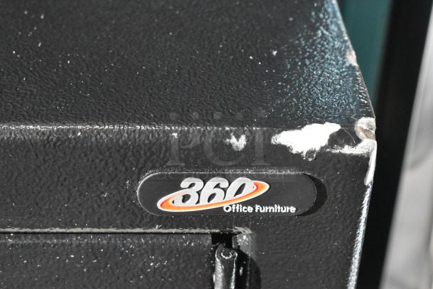 BRAND NEW SCRATCH AND DENT! Office Furniture 360 Black Metal Single Compartment Drop Safe. - Image 2 of 6