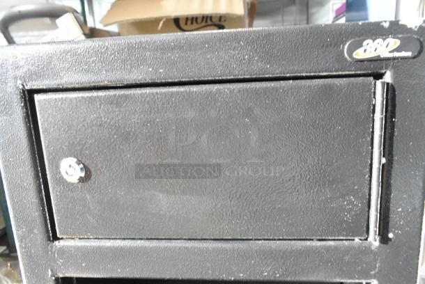 BRAND NEW SCRATCH AND DENT! Office Furniture 360 Black Metal Single Compartment Drop Safe. - Image 4 of 6