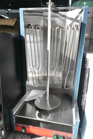 BRAND NEW SCRATCH AND DENT! 2023 Avantco 177VBE102M Stainless Steel Electric 65 lb. Vertical Broiler. 208/240 Volts, 1 Phase.