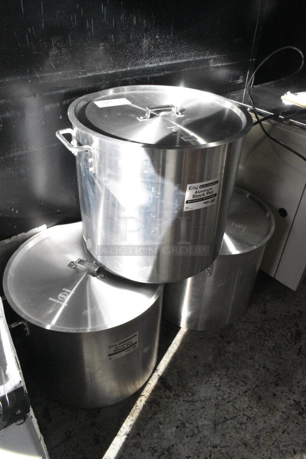 3 BRAND NEW SCRATCH AND DENT! Choice 471SP80QTHD 80 Qt. Heavy Weight Aluminum Stock Pot. 3 Times Your Bid! - Image 2 of 5