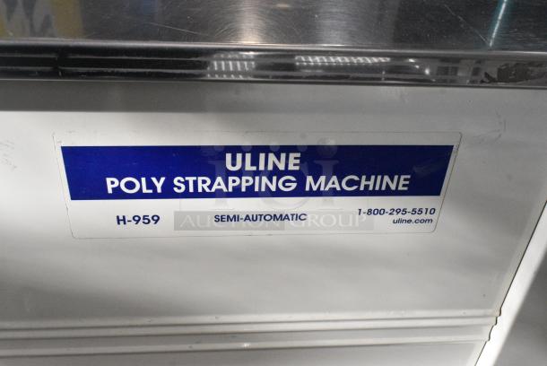Uline H-959 Metal Semi Automatic Poly Strapping Machine on Commercial Casters. 115 Volts, 1 Phase. Tested and Working! - Image 4 of 8