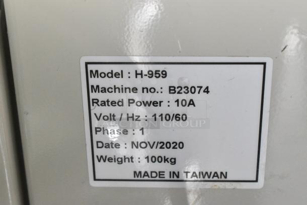 Uline H-959 Metal Semi Automatic Poly Strapping Machine on Commercial Casters. 115 Volts, 1 Phase. Tested and Working! - Image 8 of 8