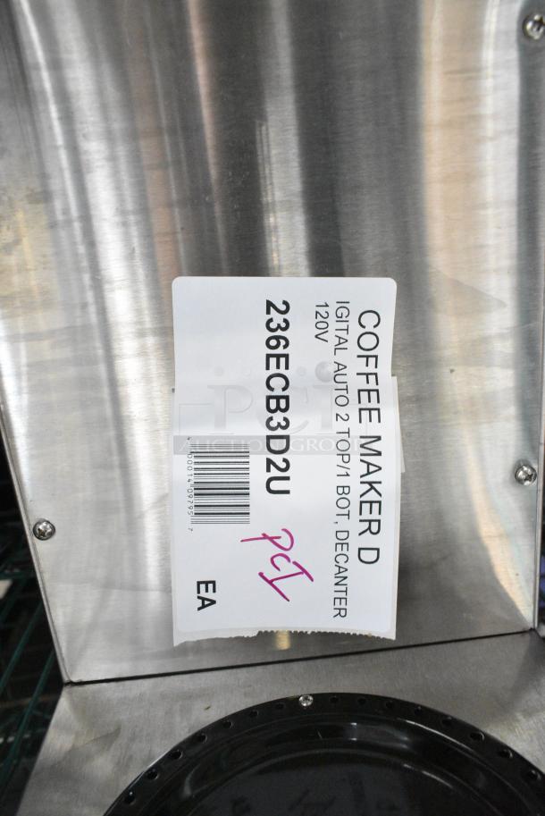 BRAND NEW SCRATCH AND DENT! Estella Caffe 236ECB3D2U ECB-3D2U Automatic Coffee Maker with 3 Decanter Warmers and Digital Display. 120 Volts, 1 Phase. - Image 6 of 7