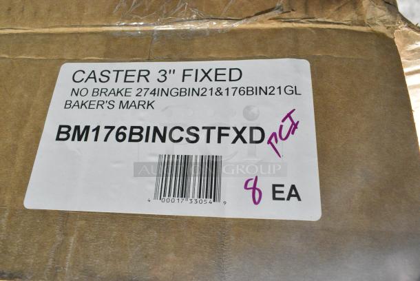 BRAND NEW SCRATCH AND DENT! Lot of 16 BM176BINCSTFXD Commercial Casters. - Image 3 of 6