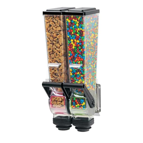 BRAND NEW SCRATCH AND DENT! 7188760  Server SlimLine Wall-Mount 2 Liter Double Canister Dry Food and Candy Dispenser 88760 - Image 1 of 4