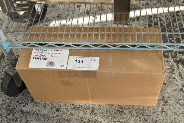 BRAND NEW SCRATCH AND DENT! 7188760  Server SlimLine Wall-Mount 2 Liter Double Canister Dry Food and Candy Dispenser 88760 - Image 2 of 4