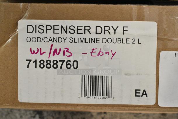 BRAND NEW SCRATCH AND DENT! 7188760  Server SlimLine Wall-Mount 2 Liter Double Canister Dry Food and Candy Dispenser 88760 - Image 4 of 4