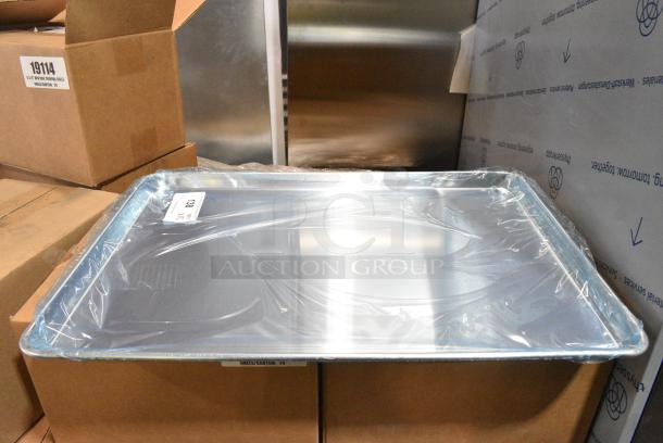 12 BRAND NEW SCRATCH AND DENT! 407BUNFULL Full Size 19 Gauge 18" x 26" Wire in Rim Aluminum Bun Pan. 12 Times Your Bid! - Image 1 of 4