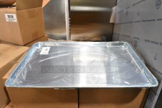 12 BRAND NEW SCRATCH AND DENT! 407BUNFULL Full Size 19 Gauge 18" x 26" Wire in Rim Aluminum Bun Pan. 12 Times Your Bid!