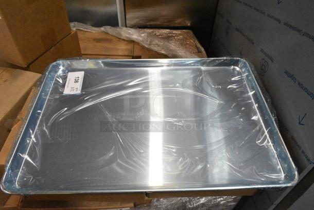 12 BRAND NEW SCRATCH AND DENT! 407BUNFULL Full Size 19 Gauge 18" x 26" Wire in Rim Aluminum Bun Pan. 12 Times Your Bid! - Image 2 of 4