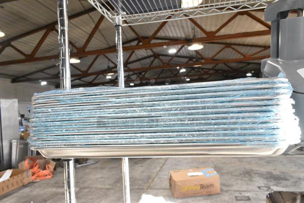 12 BRAND NEW SCRATCH AND DENT! 407BUNFULL Full Size 19 Gauge 18" x 26" Wire in Rim Aluminum Bun Pan. 12 Times Your Bid! - Image 3 of 4