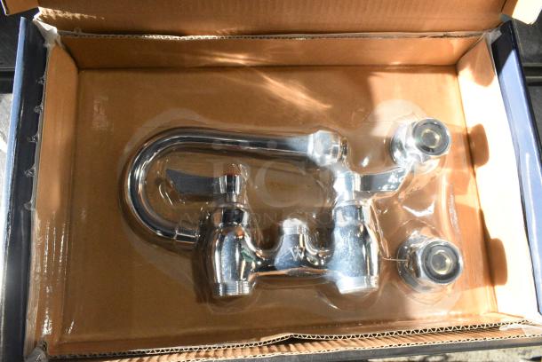 3 BRAND NEW SCRATCH AND DENT! 750FD44G Waterloo Deck Mount Faucet with 3 1/2" Gooseneck Spout and 4" Centers. 3 Times Your Bid! - Image 1 of 5