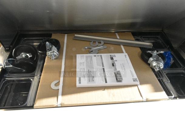 BRAND NEW SCRATCH AND DENT! 2024 True TSSU-72-30M-B-ST-HC Stainless Steel Commercial Sandwich Salad Prep Table Bain Marie Mega Top. 115 Volts, 1 Phase. Tested and Powers On But Does Not Get Cold - Image 5 of 13