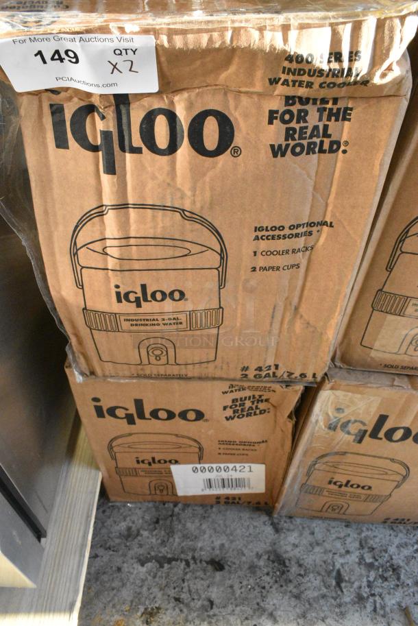 2 BRAND NEW SCRATCH AND DENT! Igloo 421 2 Gallon Yellow Insulated Beverage Dispenser / Portable Water Cooler. 2 Times Your Bid! - Image 2 of 3