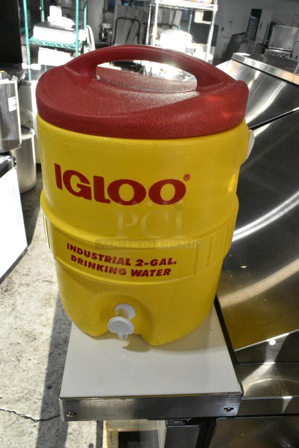 3 BRAND NEW SCRATCH AND DENT! Igloo 421 2 Gallon Yellow Insulated Beverage Dispenser / Portable Water Cooler. 3 Times Your Bid! - Image 1 of 6
