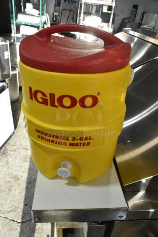 3 BRAND NEW SCRATCH AND DENT! Igloo 421 2 Gallon Yellow Insulated Beverage Dispenser / Portable Water Cooler. 3 Times Your Bid!