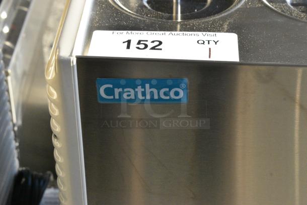 BRAND NEW SCRATCH AND DENT! 2021 Crathco E47/E49-4 Stainless Steel Commercial Countertop 4 Section Refrigerated Beverage Machine Base. 115 Volts, 1 Phase. Tested and Working! - Image 2 of 4