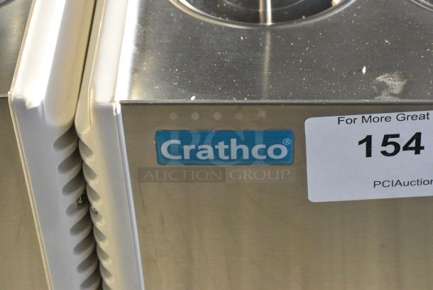 BRAND NEW SCRATCH AND DENT! 2021 Crathco E47/E49-4 Stainless Steel Commercial Countertop 4 Section Refrigerated Beverage Machine Base. 115 Volts, 1 Phase. Tested and Working! - Image 2 of 4