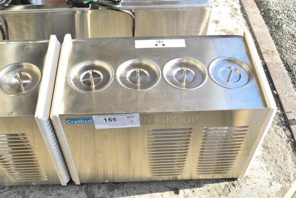 BRAND NEW SCRATCH AND DENT! 2021 Crathco E47/E49-4 Stainless Steel Commercial Countertop 4 Section Refrigerated Beverage Machine Base. 115 Volts, 1 Phase. Tested and Working! - Image 1 of 4