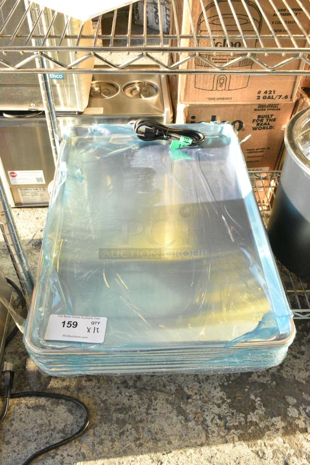 12 BRAND NEW SCRATCH AND DENT! Choice 407BUNFULL Full Size 19 Gauge 18" x 26" Wire in Rim Aluminum Bun Pan. 12 Times Your Bid! - Image 1 of 4