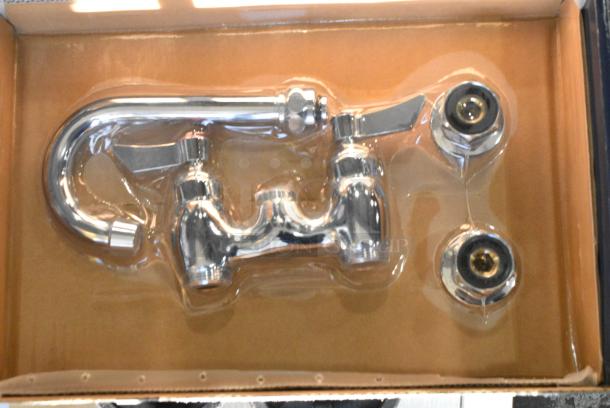 3 BRAND NEW SCRATCH AND DENT! 750FD44G Waterloo Deck Mount Faucet with 3 1/2" Gooseneck Spout and 4" Centers. 3 Times Your Bid! - Image 1 of 4