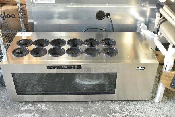 BRAND NEW SCRATCH AND DENT! Summit STC12 Stainless Steel 12-Bottle Countertop Wine Cooler. 115 Volts, 1 Phase. Tested and Working! - Image 1 of 4